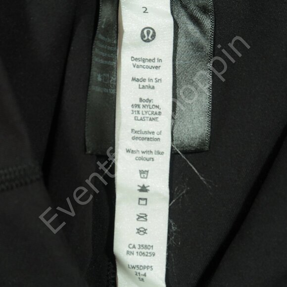 Lululemon Tights Womens 2 Black Wunder Under Lunar New Year High Rise 25 - Picture 5 of 7